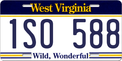 WV license plate 1SO588