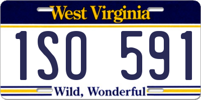 WV license plate 1SO591