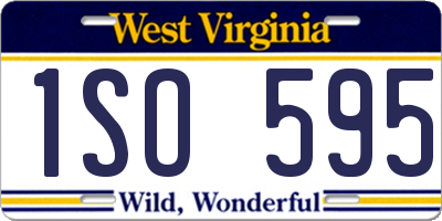 WV license plate 1SO595
