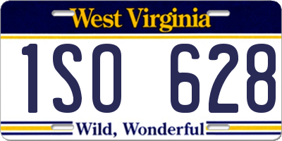 WV license plate 1SO628