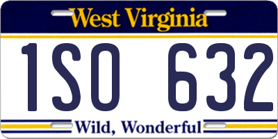 WV license plate 1SO632