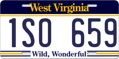 WV license plate 1SO659
