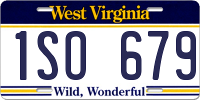 WV license plate 1SO679