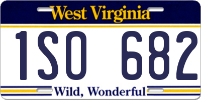 WV license plate 1SO682