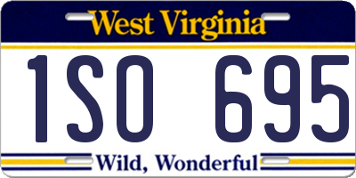 WV license plate 1SO695