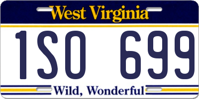 WV license plate 1SO699