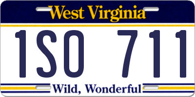 WV license plate 1SO711