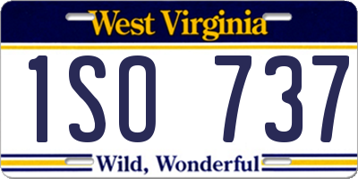 WV license plate 1SO737