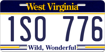 WV license plate 1SO776