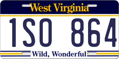 WV license plate 1SO864