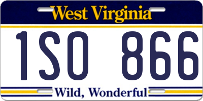 WV license plate 1SO866