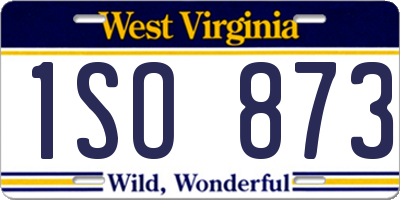 WV license plate 1SO873