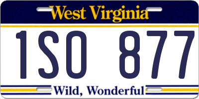 WV license plate 1SO877