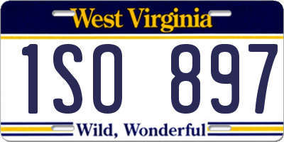 WV license plate 1SO897