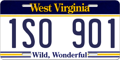 WV license plate 1SO901