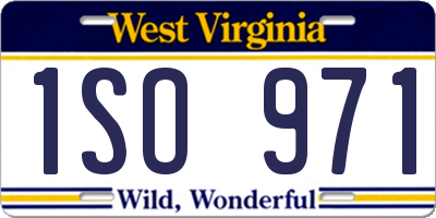 WV license plate 1SO971