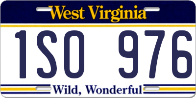 WV license plate 1SO976