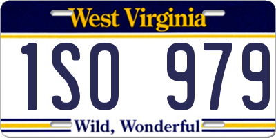 WV license plate 1SO979