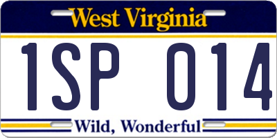 WV license plate 1SP014