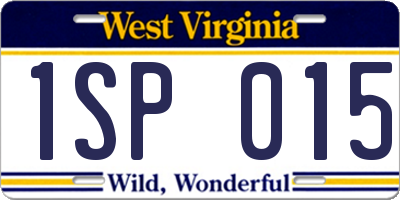 WV license plate 1SP015