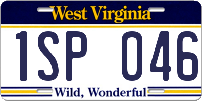 WV license plate 1SP046