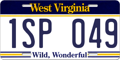 WV license plate 1SP049