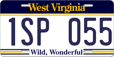 WV license plate 1SP055