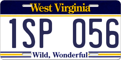 WV license plate 1SP056