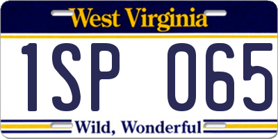 WV license plate 1SP065