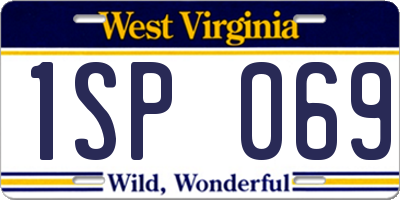 WV license plate 1SP069