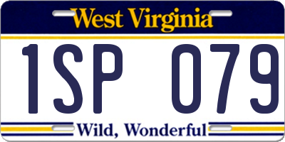 WV license plate 1SP079