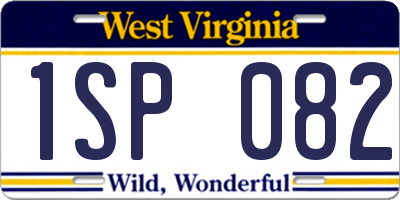 WV license plate 1SP082