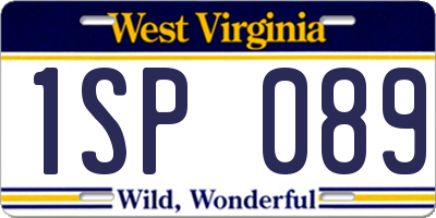 WV license plate 1SP089
