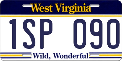 WV license plate 1SP090