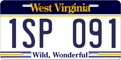 WV license plate 1SP091