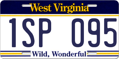 WV license plate 1SP095