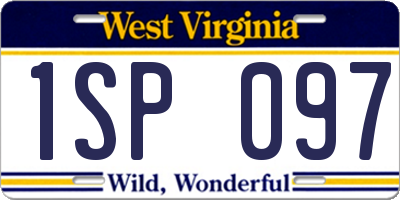 WV license plate 1SP097