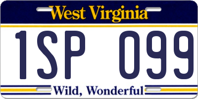 WV license plate 1SP099
