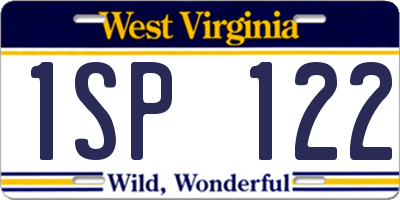 WV license plate 1SP122