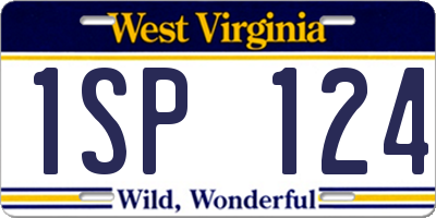 WV license plate 1SP124