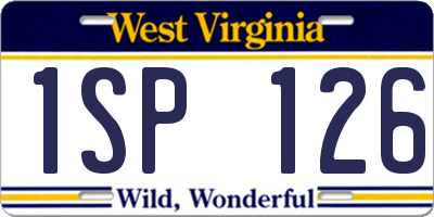 WV license plate 1SP126