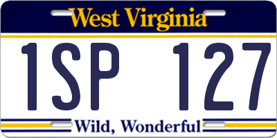 WV license plate 1SP127