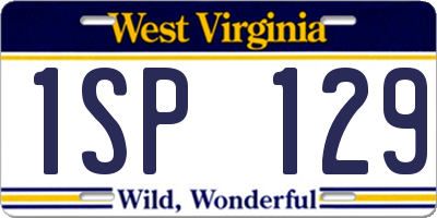 WV license plate 1SP129