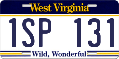 WV license plate 1SP131