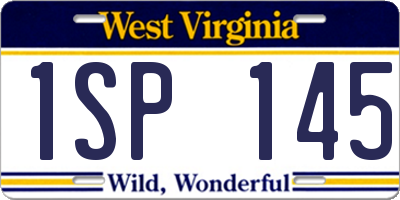 WV license plate 1SP145