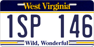 WV license plate 1SP146