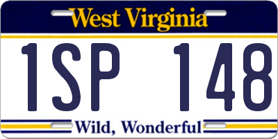 WV license plate 1SP148