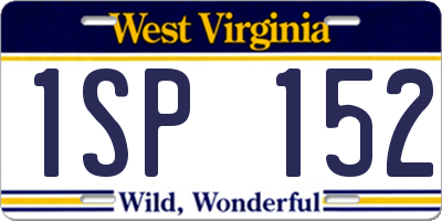 WV license plate 1SP152