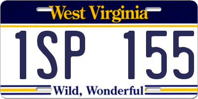 WV license plate 1SP155
