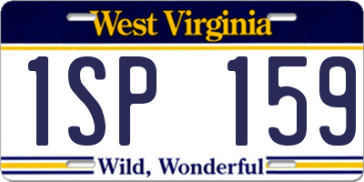 WV license plate 1SP159